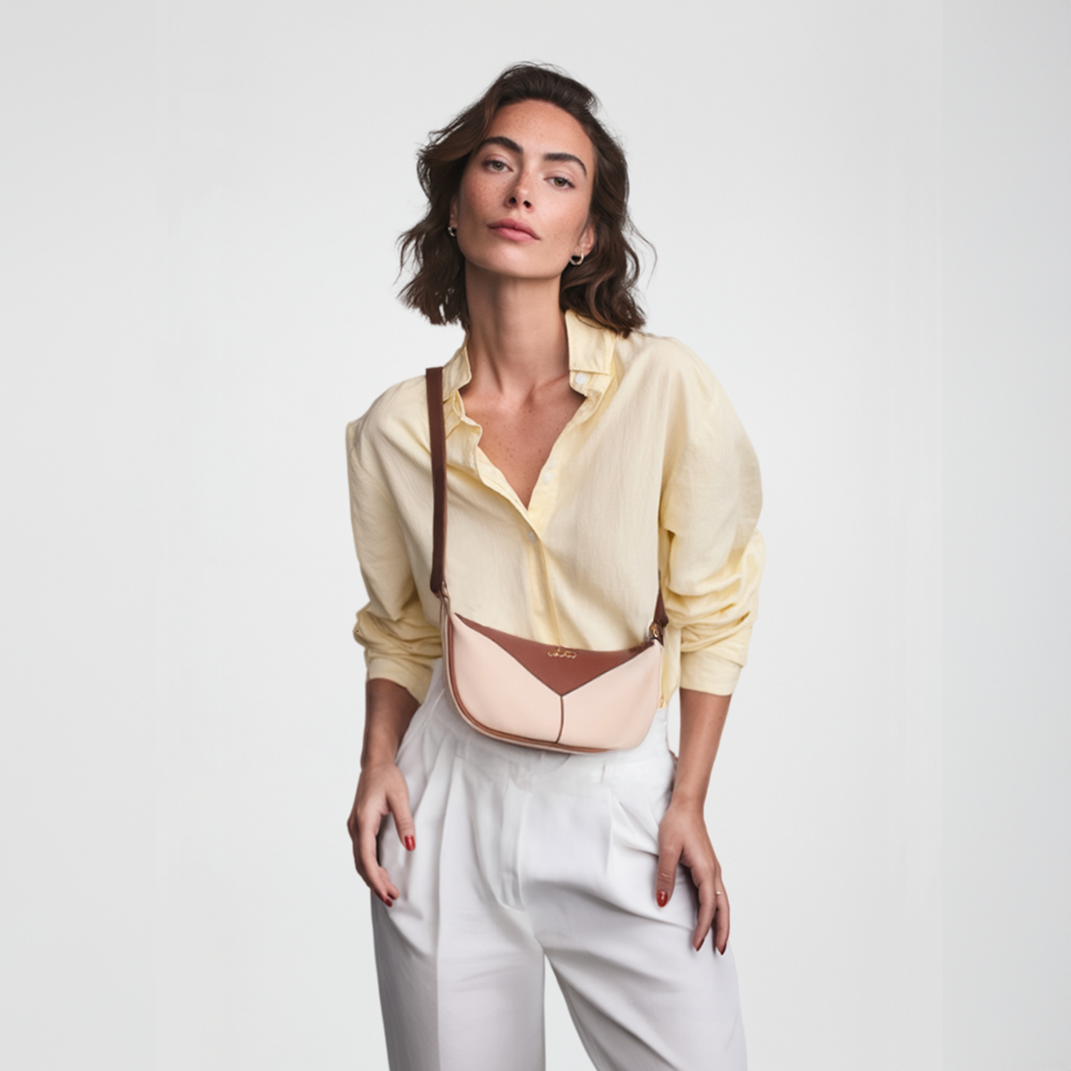 ENSO CROSSBODY BAG (Tan & Beige)