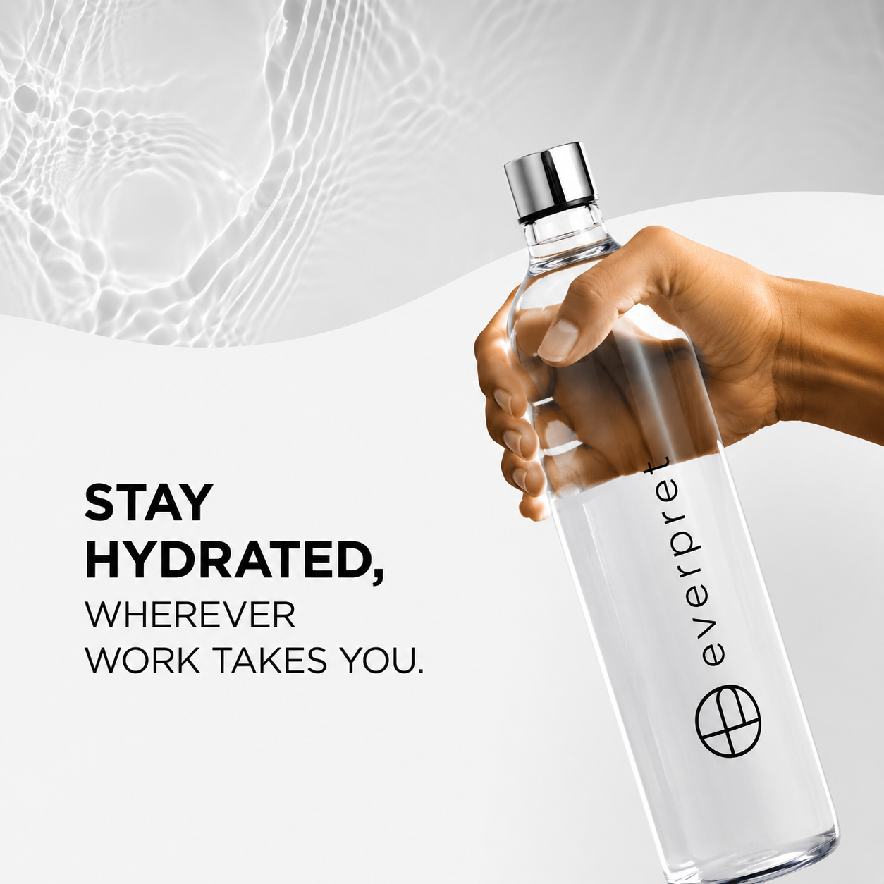 Glass Water Bottle 750ml