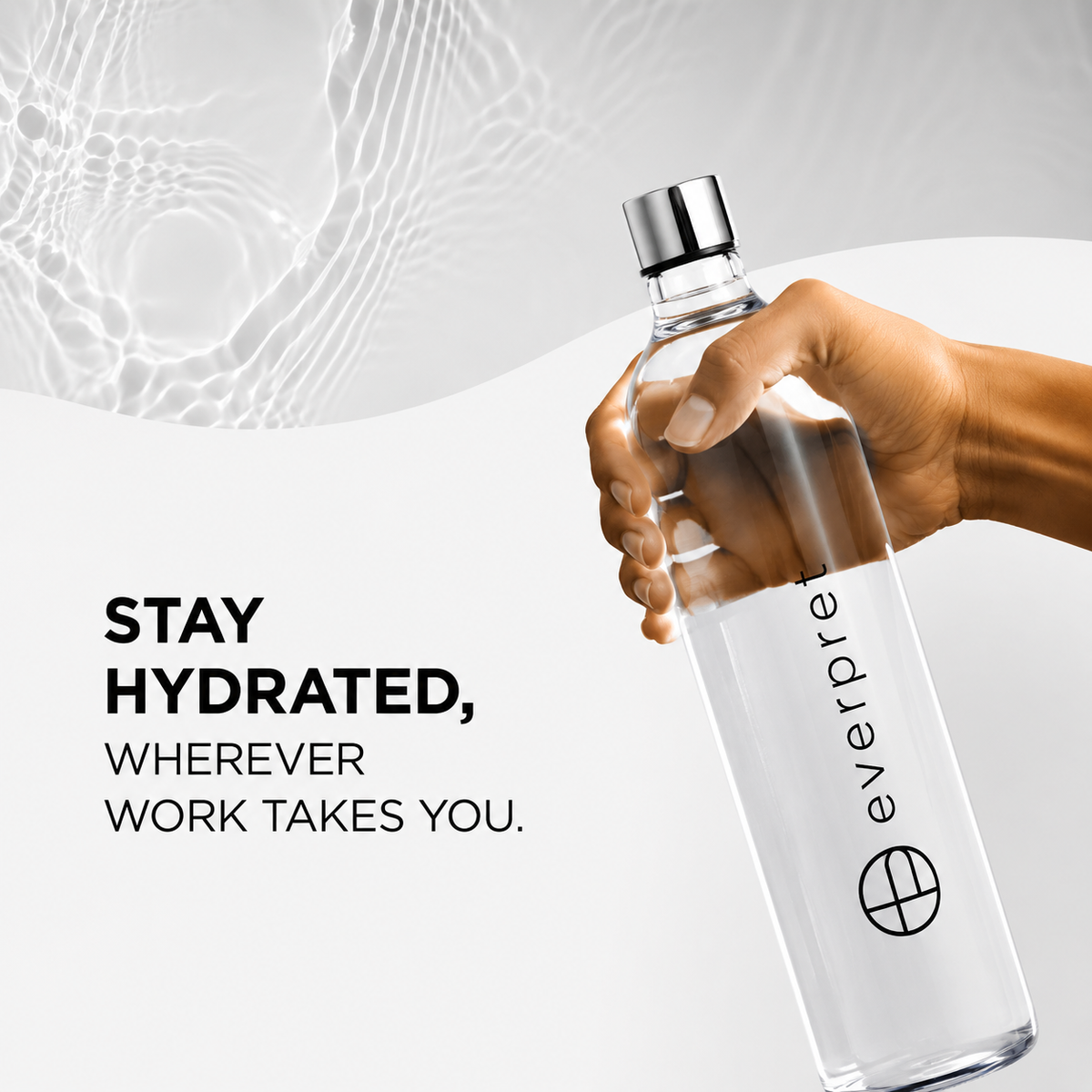Glass Water Bottle 750ml