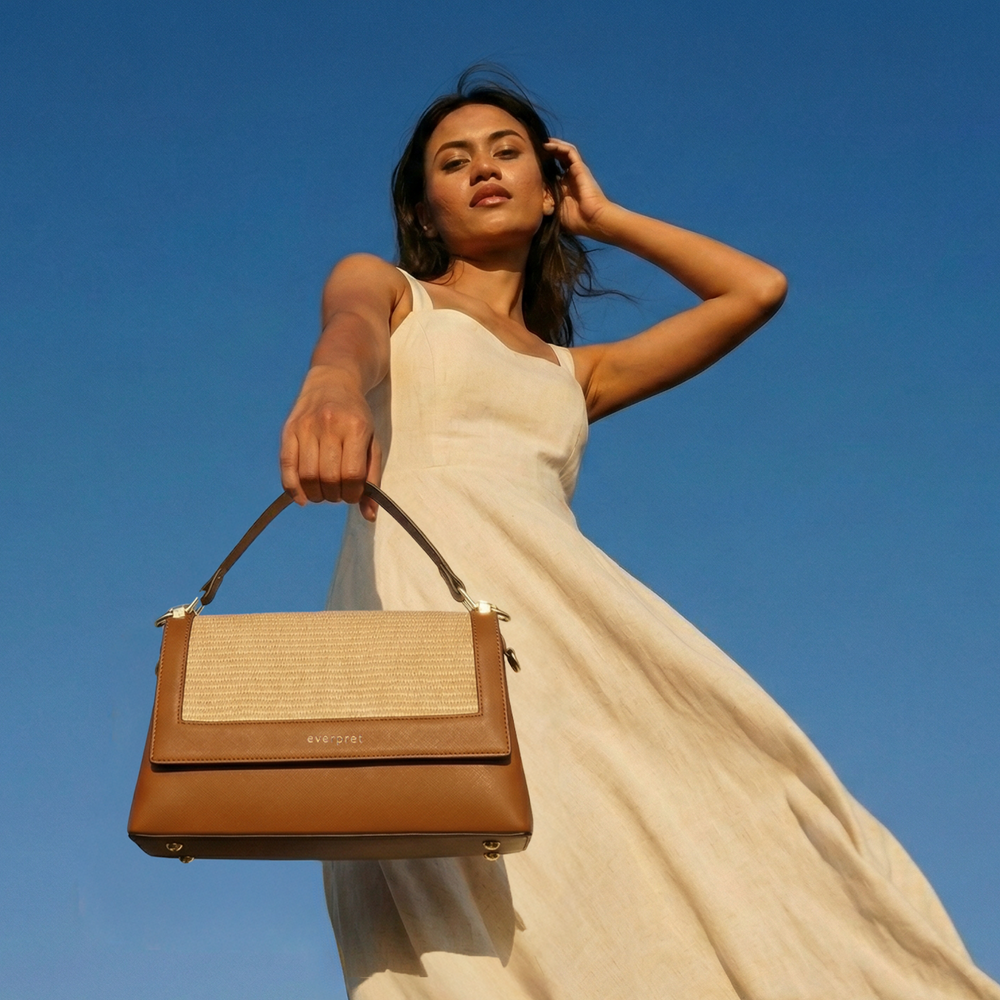 Cheri Satchel Bag - Cream